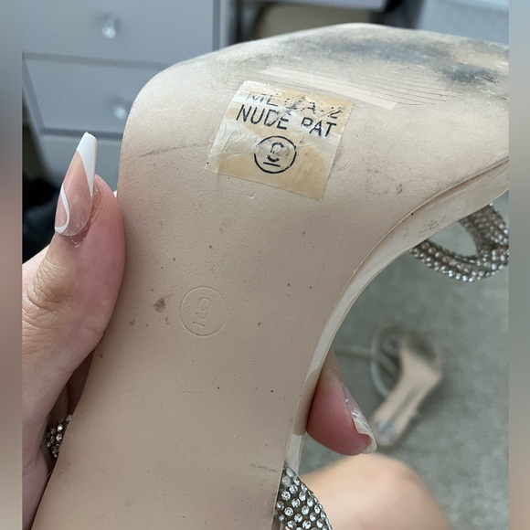 Glitter silver nude heels - Picture 13 of 13